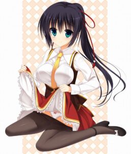 【2次元エロ】目が釘付け、スカートたくし上げちゃってる美少女エロ画像【たくし上げ】-09