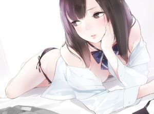 【二次エロ】スカートやズボンを履かないで下半身がパンツ一丁の女の子のエロ画像【50枚】