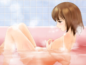 指でおまんこかき回してオナニーするエッチな女の子の二次エロ画像