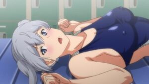ピチピチ競泳水着の女の子と更衣室エッチをするエロアニメ動画「君想ふ恋 第2話 ピッタリしたい恋じゃない」