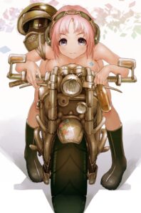 裸にブーツだけ履いてる女の子！